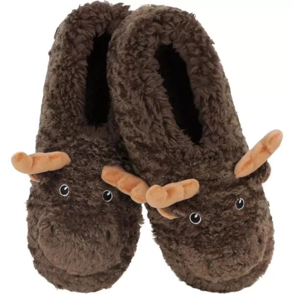 Snoozies Women's Slippers - Mountain Animals - Cozy and Warm Indoor Footwear