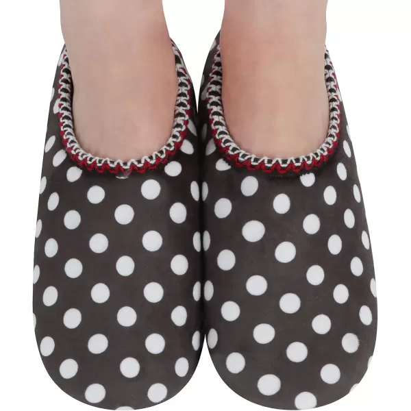 Snoozies Womens Slippers - Womens House Slipper Socks - Color Celebration - Stripes and Dots