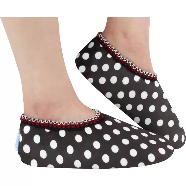 Snoozies Womens Slippers - Womens House Slipper Socks - Color Celebration - Stripes and Dots