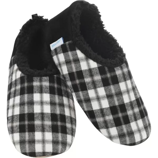 Snoozies Mixed Media Plaids Womens Slippers - Fuzzy Slippers for Women