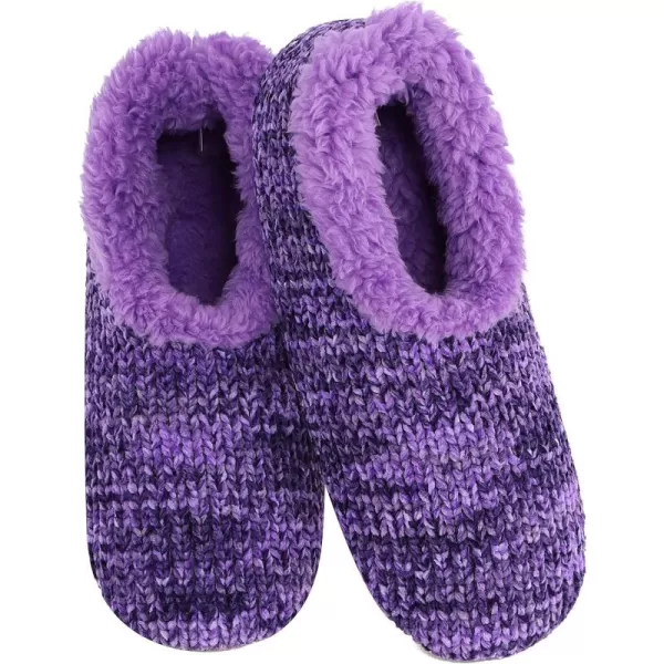 Snoozies Womens Slipper Socks - Cozy Slippers for Women - Fuzzy House Slippers for Indoor Use - Soft Sole Slippers - Space Dye Chenille