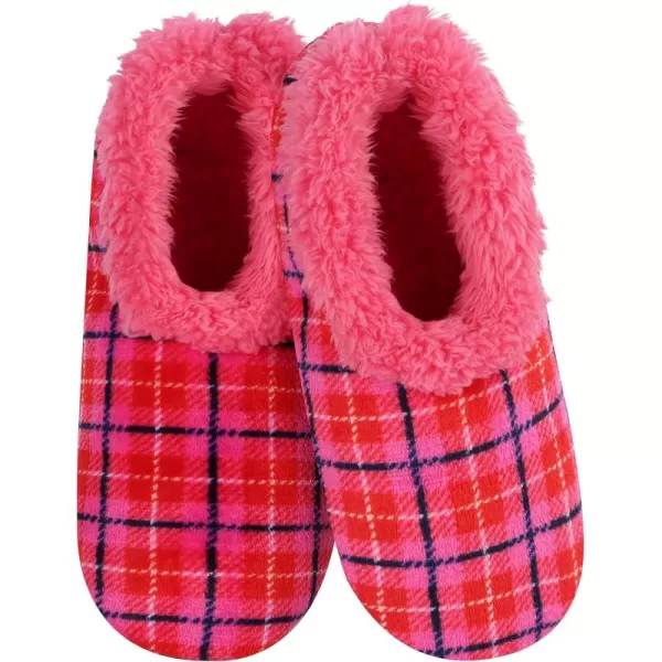 Snoozies Womens Slipper Socks - Velour Plaids - Womens Slippers - House Slippers for Women