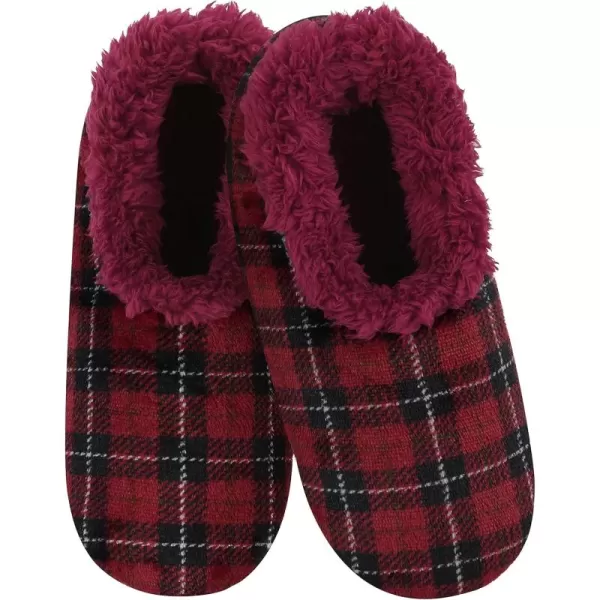 Snoozies Womens Slipper Socks - Velour Plaids - Womens Slippers - House Slippers for Women