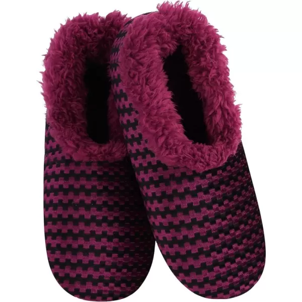 Snoozies Womens Slippers - Womens House Slipper Socks - Color Celebration - Stripes and Dots