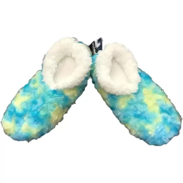 Snoozies Womens Tie Dye Cozy Sherpa Non Skid Slipper Socks