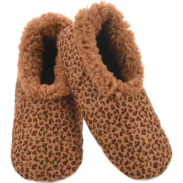 Snoozies slumbies Leopard Print - Womens Slippers - House Slippers for Women