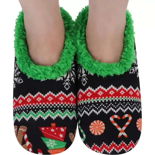 Snoozies Women's Xmas Jacquard Slippers!