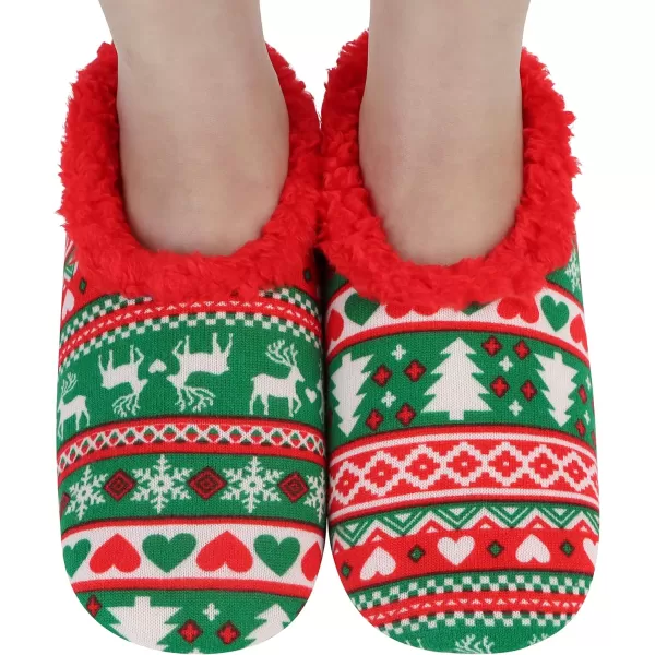 Snoozies Women's Xmas Jacquard Slippers!