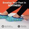 imageSnoozies Skinnies Foot Coverings for Women  NonSlip Foot Coverng with Lightweight and Soft Sherpa Lining  Foldable TravelBlue