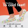 imageSnoozies Skinnies Foot Coverings for Women  NonSlip Foot Coverng with Lightweight and Soft Sherpa Lining  Foldable TravelButterfly Garden