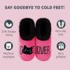 imageSnoozies Pairable Slipper Socks  Funny House Slippers for Women NonSlip Fuzzy Slipper SocksDk Pink