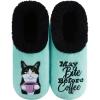 imageSnoozies Pairable Slipper Socks  Funny House Slippers for Women NonSlip Fuzzy Slipper SocksAqua