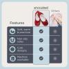 imageSnoozies Ballerina Bling Metallic Shine Women Slippers  Sequin Socks with GrippersRed