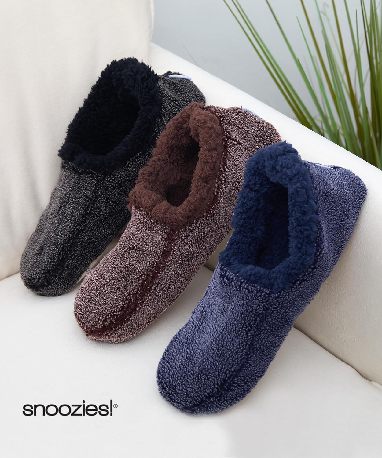imageSnoozies Mens Two Tone Fleece Lined Slippers  Comfortable Slippers for Men  Two TonesGreen