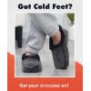 imageSnoozies Mens Two Tone Fleece Lined Slippers  Comfortable Slippers for Men  Two TonesBlack