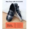 imageSnoozies Alpine Plaid House Slippers for Men NonSkid Soft Sole Slippers for Men with Warm Sherpa Fleece LiningBlack