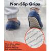 imageSnoozies Alpine Plaid House Slippers for Men NonSkid Soft Sole Slippers for Men with Warm Sherpa Fleece LiningBlue