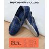 imageSnoozies Alpine Plaid House Slippers for Men NonSkid Soft Sole Slippers for Men with Warm Sherpa Fleece LiningBlue