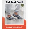 imageSnoozies Alpine Plaid House Slippers for Men NonSkid Soft Sole Slippers for Men with Warm Sherpa Fleece LiningGrey