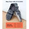 imageSnoozies Alpine Plaid House Slippers for Men NonSkid Soft Sole Slippers for Men with Warm Sherpa Fleece LiningGrey