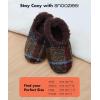 imageSnoozies Mens Slippers Indoor Plaid Cord or Camo Sherpa FleeceLined Slippers Socks NonSkid Mens House Shoes Male GiftsBrown