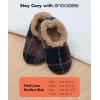 imageSnoozies Mens Slippers Indoor Plaid Cord or Camo Sherpa FleeceLined Slippers Socks NonSkid Mens House Shoes Male GiftsCamel
