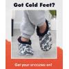 imageSnoozies Mens Slippers Indoor Plaid Cord or Camo Sherpa FleeceLined Slippers Socks NonSkid Mens House Shoes Male GiftsCamogrey