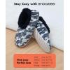 imageSnoozies Mens Slippers Indoor Plaid Cord or Camo Sherpa FleeceLined Slippers Socks NonSkid Mens House Shoes Male GiftsCamogrey