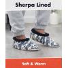 imageSnoozies Mens Slippers Indoor Plaid Cord or Camo Sherpa FleeceLined Slippers Socks NonSkid Mens House Shoes Male GiftsCamogrey
