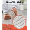 imageSnoozies Mens Slippers Indoor Plaid Cord or Camo Sherpa FleeceLined Slippers Socks NonSkid Mens House Shoes Male GiftsMcdsbrown