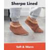 imageSnoozies Mens Slippers Indoor Plaid Cord or Camo Sherpa FleeceLined Slippers Socks NonSkid Mens House Shoes Male GiftsMcdsbrown