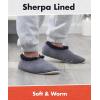 imageSnoozies Mens Slippers Indoor Plaid Cord or Camo Sherpa FleeceLined Slippers Socks NonSkid Mens House Shoes Male GiftsMcdsgrey