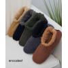imageSnoozies Mens Slippers Indoor Plaid Cord or Camo Sherpa FleeceLined Slippers Socks NonSkid Mens House Shoes Male GiftsMcdsgrey