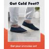imageSnoozies Mens Slippers Indoor Plaid Cord or Camo Sherpa FleeceLined Slippers Socks NonSkid Mens House Shoes Male GiftsMcdsnavy