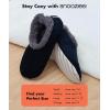 imageSnoozies Mens Slippers Indoor Plaid Cord or Camo Sherpa FleeceLined Slippers Socks NonSkid Mens House Shoes Male GiftsMcdsnavy