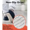 imageSnoozies Mens Slippers Indoor Plaid Cord or Camo Sherpa FleeceLined Slippers Socks NonSkid Mens House Shoes Male GiftsMcdsnavy