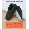 imageSnoozies Mens Slippers Indoor Plaid Cord or Camo Sherpa FleeceLined Slippers Socks NonSkid Mens House Shoes Male GiftsMcdsolive