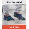 imageSnoozies Mens Slippers Indoor Plaid Cord or Camo Sherpa FleeceLined Slippers Socks NonSkid Mens House Shoes Male GiftsNavy