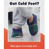 imageSnoozies Mens Slippers Indoor Plaid Cord or Camo Sherpa FleeceLined Slippers Socks NonSkid Mens House Shoes Male GiftsNavy