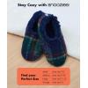 imageSnoozies Mens Slippers Indoor Plaid Cord or Camo Sherpa FleeceLined Slippers Socks NonSkid Mens House Shoes Male GiftsNavy