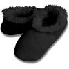 imageSnoozies Mens Faux Suede Slippers Solid ColorsBlack