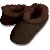 imageSnoozies Mens Faux Suede Slippers Solid ColorsChocolate Dark Brown