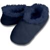 imageSnoozies Mens Faux Suede Slippers Solid ColorsNavy