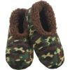 imageSnoozies Mens Slippers Indoor Plaid Cord or Camo Sherpa FleeceLined Slippers Socks NonSkid Mens House Shoes Male GiftsCamogreen