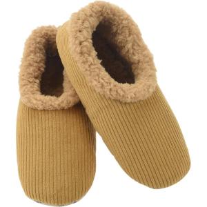 imageSnoozies Mens Slippers Indoor Plaid Cord or Camo Sherpa FleeceLined Slippers Socks NonSkid Mens House Shoes Male GiftsMcdstan