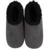 imageSnoozies Corduroy Slippers for Men NonSkid Comfy SherpaLined Men Slippers House Shoes Gifts for HimGrey Cb