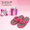 imageSnoozies Fuzzy Flip Flop Pedicure Slippers for Women Indoor Washable Fluffy Thong Slippers Comfortable Open Toe House Slippers NonSkid Sole Spa GiftsHt Pink