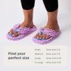 imageSnoozies Fuzzy Flip Flop Pedicure Slippers for Women Indoor Washable Fluffy Thong Slippers Comfortable Open Toe House Slippers NonSkid Sole Spa GiftsPurple
