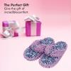 imageSnoozies Fuzzy Flip Flop Pedicure Slippers for Women Indoor Washable Fluffy Thong Slippers Comfortable Open Toe House Slippers NonSkid Sole Spa GiftsPurple