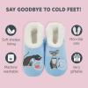 imageSnoozies Pairable Slipper Socks  NonSlip Fuzzy Cat Slippers for WomenBluecat